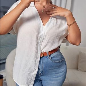 White oversized blouse